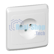 Розетка 1-м СП Этюд 16А IP20 без заземл. бел. SchE PC16-001B