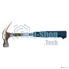 Молоток-гвоздодер Сибртех, металлическая трубчатая обрезиненная рукоятка, вес 450гр., боек 27мм