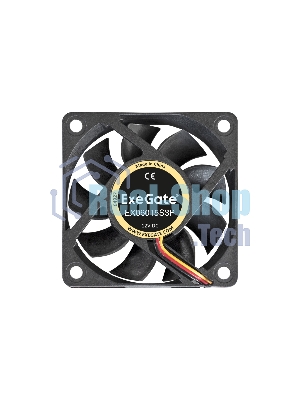Вентилятор для корпуса ExeGate EX06015S3P черный, 60 мм, 3500 об/мин, 24 дБ, 3 pin