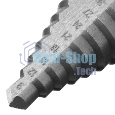 Сверло ступенчатое по металлу Сибртех 9-12-15-18-21-24-27-30-33-36 мм, 4241