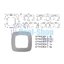 Рамка OMEGA Ecta (Сталь матовый) 5-ая OF140505