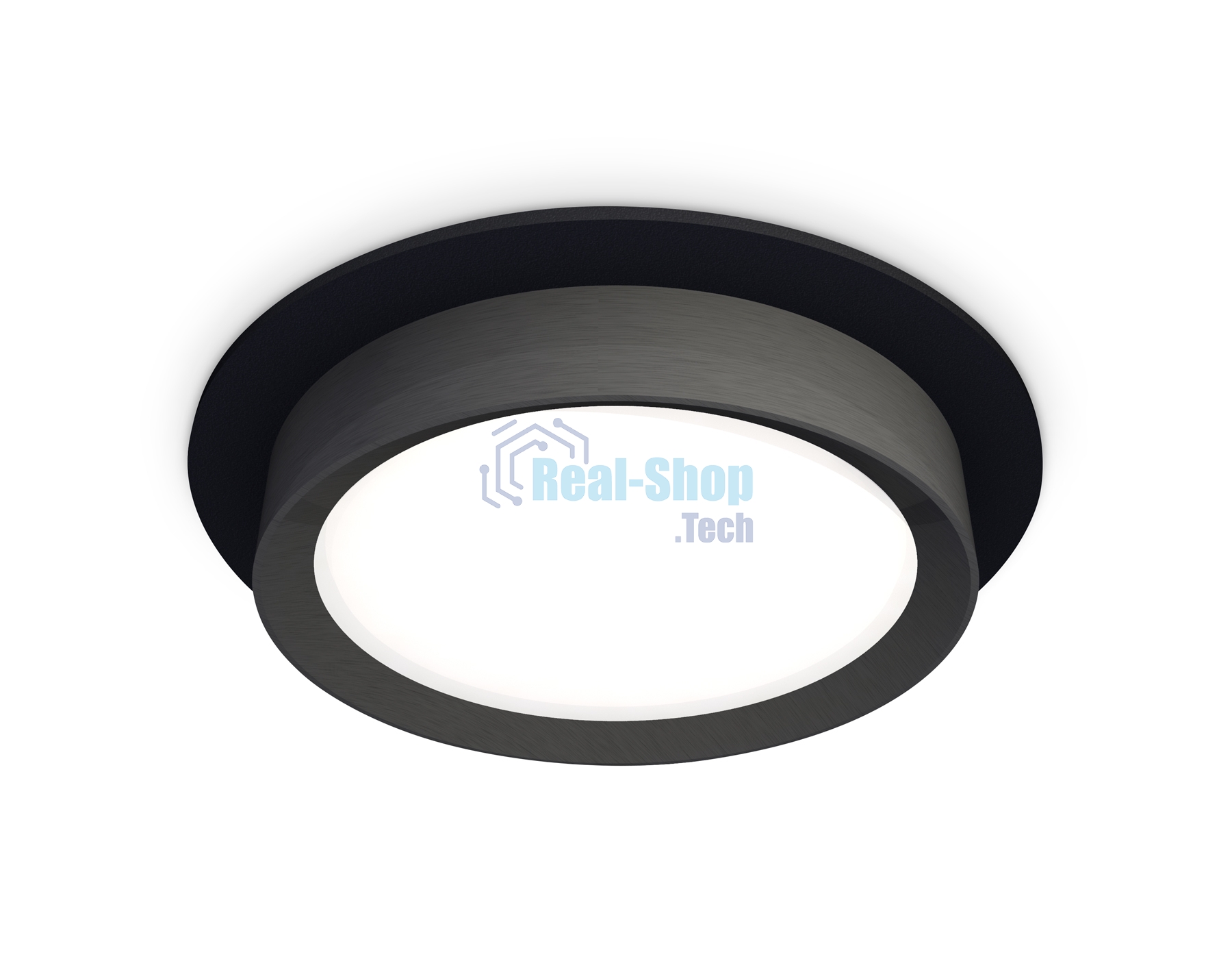 Комплект встраиваемого светильника Ambrella light XC8051002 SBK/PBK черный песок/черный полированный GX53 (C8051, N8113)