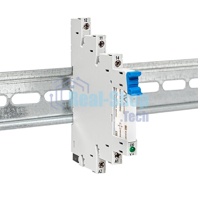 Реле промежуточное РП slim 23/1 6А 230В AC с розеткой в сборе EKF rps-23-1-60-rms230AC