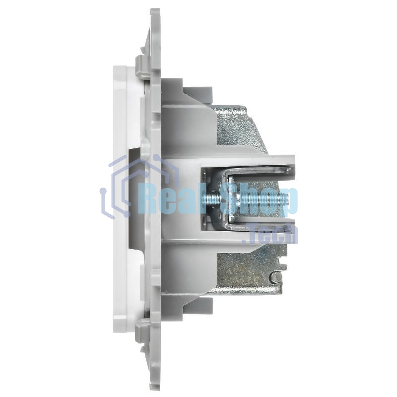 Розетка TV экранированная оконечная тип M РТВм-1-1-1-ФлБ белый FLITE