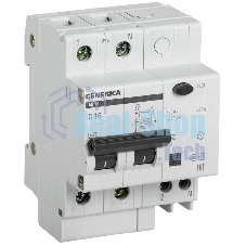 Выключатель автоматический дифференциального тока Iek MAD15-2-016-C-030 АД12 2Р 16А 30мА GENERICA
