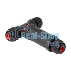 Коннектор кабельный Т-образный (клеммник 3PIN) IP68 FreeTools EKF plc-uac-cb3T
