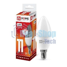 Лампа светодиодная LED-СВЕЧА-VC 11Вт 230В E14 6500К 990лм IN HOME 4690612024844