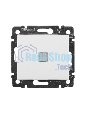 Механизм выключателя 1-кл. СП Valena 10А IP31 с зел. инд. бел. Legrand 774410