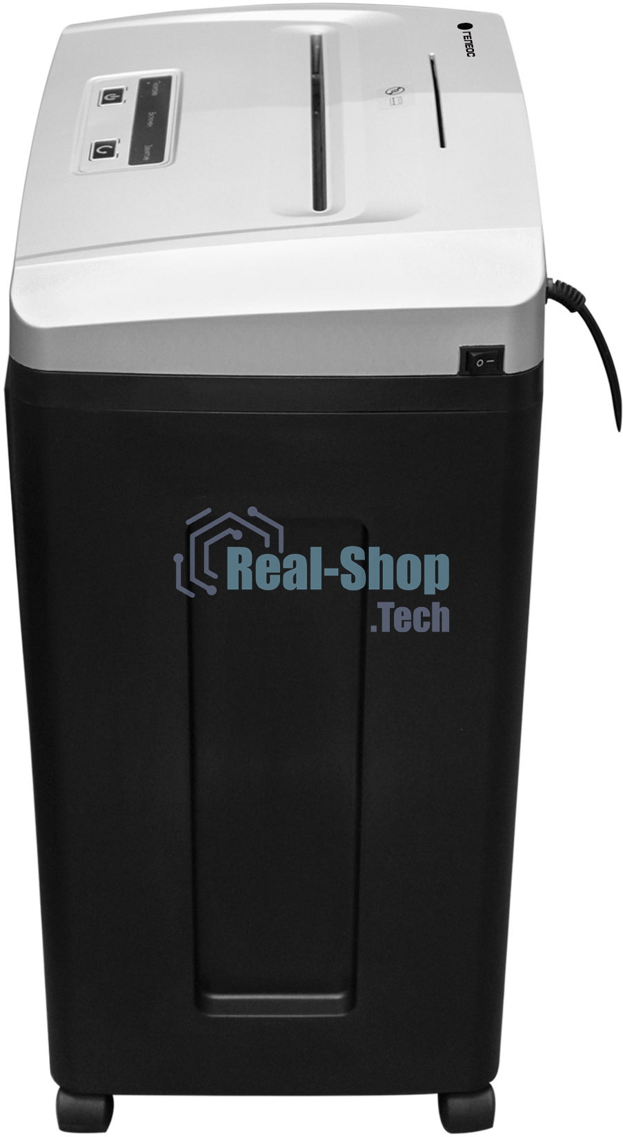 Шредер ГЕЛЕОС УП21-7, DIN P-7 (7 ур-нь секр.), фрагмент 0,8х2мм, 6-7 лист (70г/м2), CD/пл.карты, 23 литра