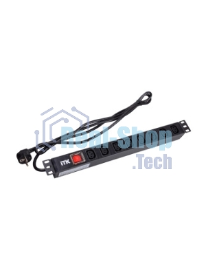 Блок ITK PH12-8C131 PDU 8 розеток C13 с LED выкл,1U, шнур 2м вилка нем.ст