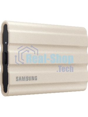 Внешний SSD Samsung T7 Shield, 1TB, USB 3.2 Gen 2 Type-C, R/W 1050/1000, бежевый