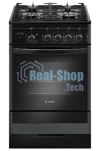 Плита газовая Gefest ПГ 5500-03 0044 черный, конфорок 4 шт, духовка 52 л, 50 см x 85 см x 58.5 см