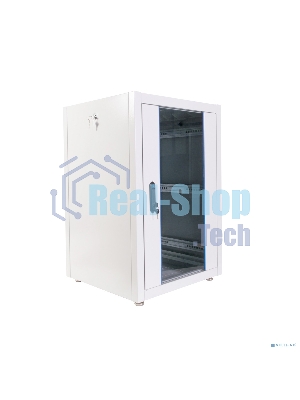 Шкаф телекоммуникационный напольный ЭКОНОМ 18U (600 × 800) дверь стекло, дверь металл