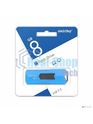 Флешка USB Smartbuy STREAM Blue (SB8GbST-B), 8Gb, USB 2.0, R/W 25/15, синий/черный
