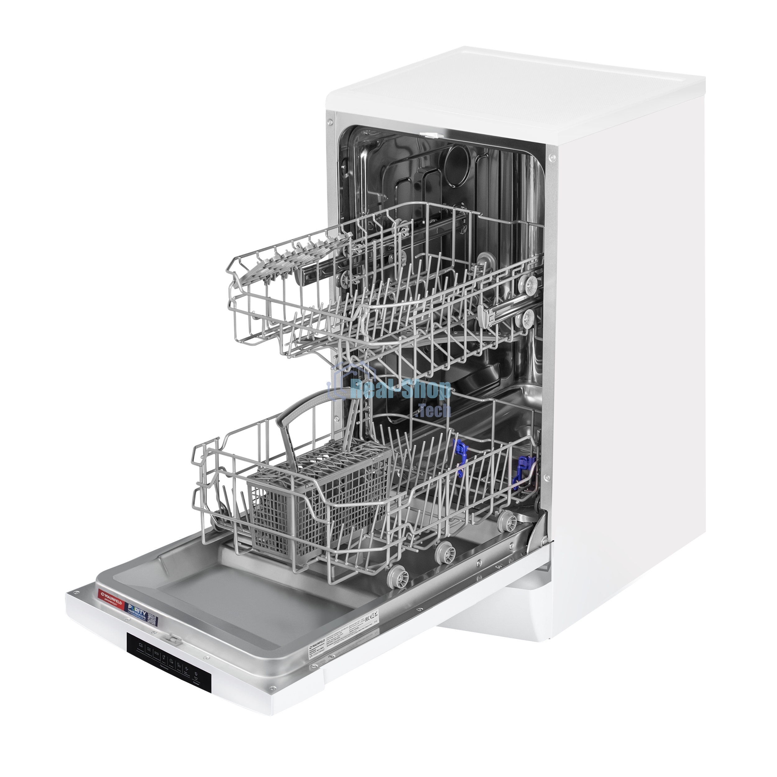 Посудомоечная машина Maunfeld MWF45220W, белый, 44.8 см, 10 компл., 49 дБ, класс A++