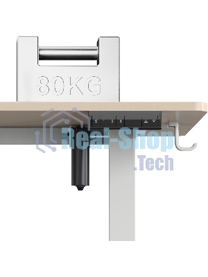 Стол компьютерный Cactus угловой подъемный столешница МДФ, белый дуб каркас белый 140x72x60 см (CS-EDXL-WWD)