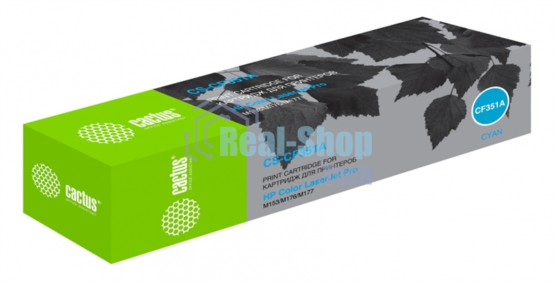Картридж лазерный Cactus CS-CF351A голубой (1000 стр.) для HP M176/M177