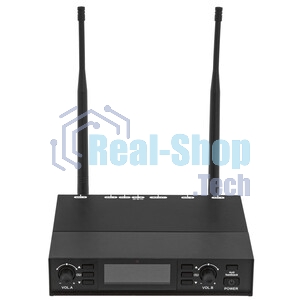 Микрофонная радиосистема Axelvox DX800FK UHF 650 - 758 MHz, подавитель обратной связи, цифровая модуляция, LCD дисплей, DSP, ручной микрофон - 2 шт.
