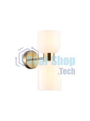 Настенный светильник Ambrella light LH56097/2 BS/FR латунь/белый матовый E14*2 max 40W 215*120*300