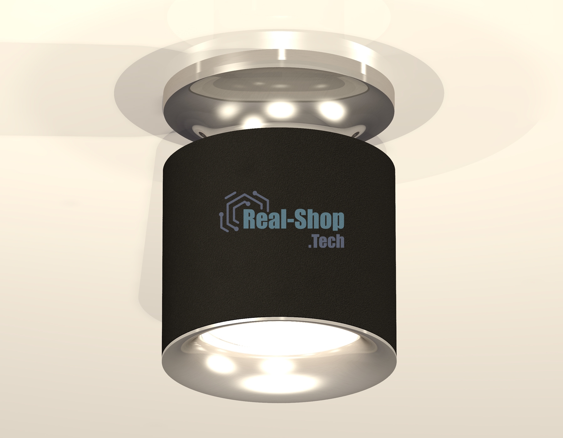 Светильник Ambrella Light XS7402083 SBK/PSL черный песок/серебро полированное MR16 GU5.3 (N7927, C7402, N7012)