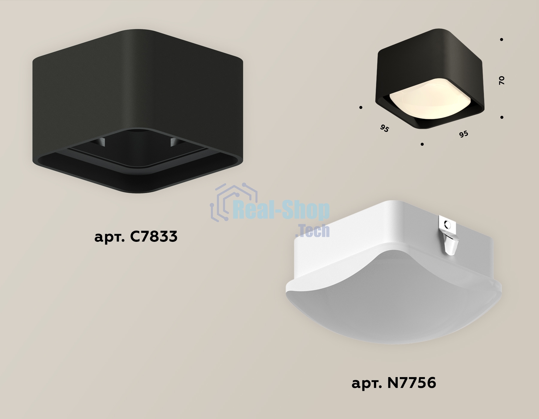 Светильник Ambrella Light XS7833022 SBK/FR черный песок/белый матовый MR16 GU5.3 (C7833, N7756)