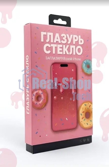 Защитное стекло Глазурь Розовая для Apple iPhone 14 Pro/15/16 глянец