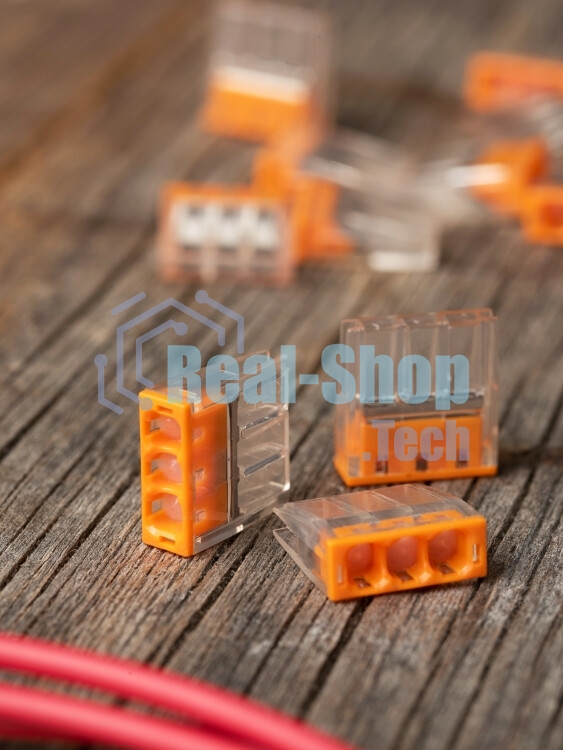 Клемма СМК 2273-243 (с пастой) 3 отверстия 0.5-2.5 кв.мм (уп. 100 шт) PROxima EKF plc-smk-2273-243