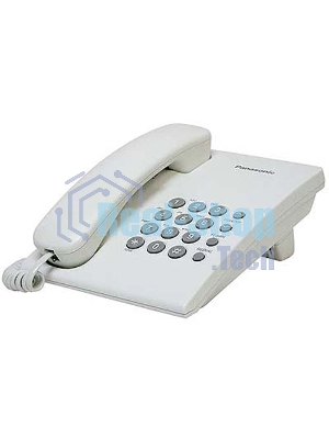 Телефон проводной Panasonic KX-TS2350RUW белый повтор номера, регул-ка громкости, кр.на стену