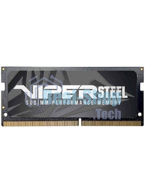 Оперативная память Patriot Steel Series, DDR4, 32GB (1x32 GB), 3200 MHz, CL22, радиатор, черный, SO-DIMM