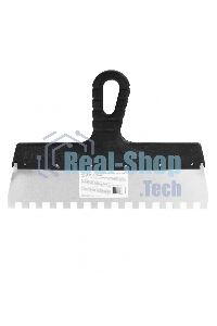 Шпатель Sparta из нержавеющей стали, 300 мм, зуб 10х10 мм, пластмассовая ручка