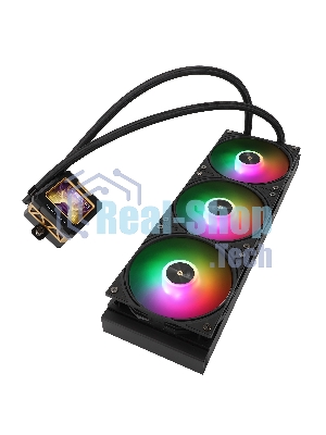 Система жидкостного охлаждения Thermalright Frozen Warframe 360 ARGB Soc-AM5/AM4/1200/1700/1851 черный 4-pin 29.8dB Al LCD Ret (F-WFRAME-360-BL-ARGB)