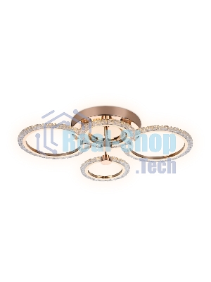 Потолочный светодиодный светильник FA416/2+2 GD золото 60W 640*460*120 (ПДУ РАДИО 2.4G)