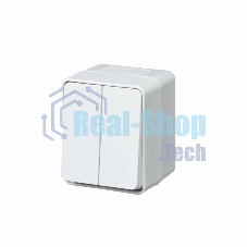 Выключатель 2-кл. ОП AtlasDesign Profi54 IP54 10AX белый SchE ATN540151