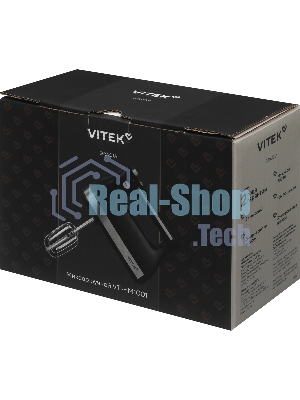 Миксер Vitek VT-HM1001 черный/серебристый, ручной, 700 Вт, 5 скоростей