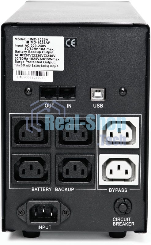 Источник бесперебойного питания Powercom Imperial IMD-1025AP 615Вт 1025ВА черный