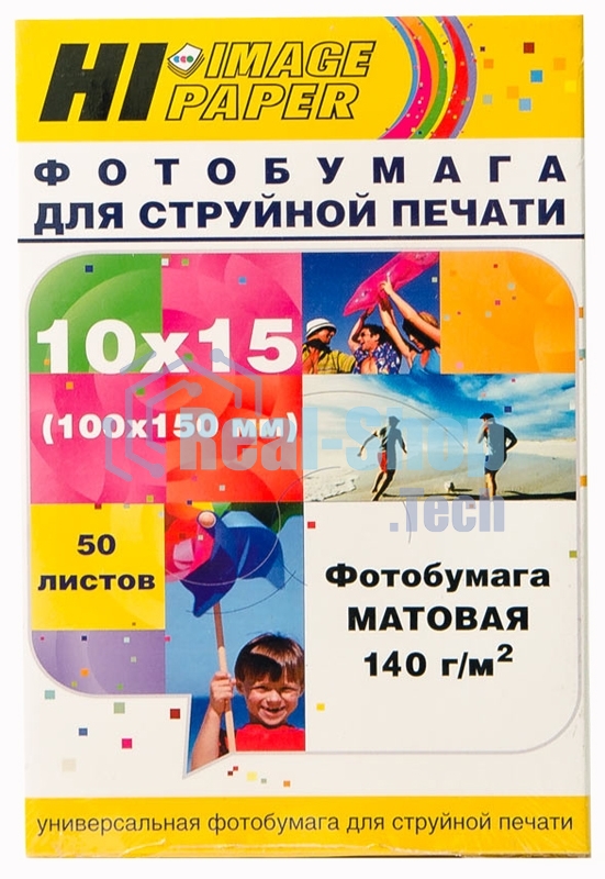 Фотобумага матовая односторонняя (Hi-image paper) 10x15, 140 г/м, 50 л.