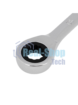 Ключ комбинированный трещоточный Rexant 10 мм, CrV, зеркальный хром