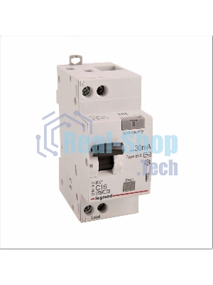 Выключатель автоматический дифференциального тока 1п (1P+N) C 16А 30мА тип AC 6кА RX3 Leg 419399