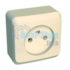 Розетка 1-м ОП Этюд 16А IP20 без заземл. крем. SchE PA16-001K