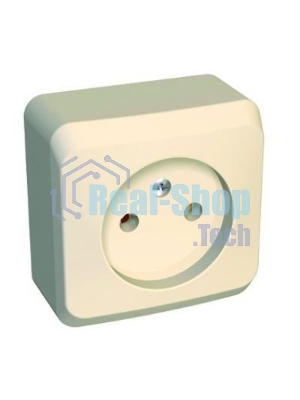 Розетка 1-м ОП Этюд 16А IP20 без заземл. крем. SchE PA16-001K