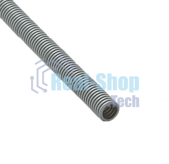 Труба гофрированная ПВХ d25 мм с протяжкой сер. (50 м) Ruvinil 12501