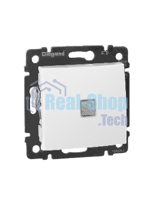 Механизм выключателя 1-кл. СП Valena 10А IP31 с зел. инд. бел. Legrand 774410