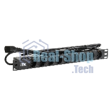 Блок распределения питания ITK алюминевый профиль PH22-9D2 гор.размещ. 9xSchuko базовые 10A C14 2м