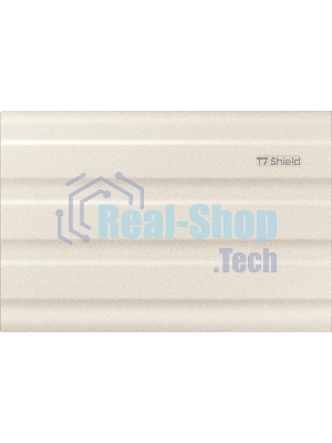 Внешний SSD Samsung T7 Shield, 1TB, USB 3.2 Gen 2 Type-C, R/W 1050/1000, бежевый