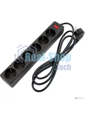 Сетевой фильтр 5bites GARDA SP6B-530 6S, 3x0.75 мм2, 3 м, черный