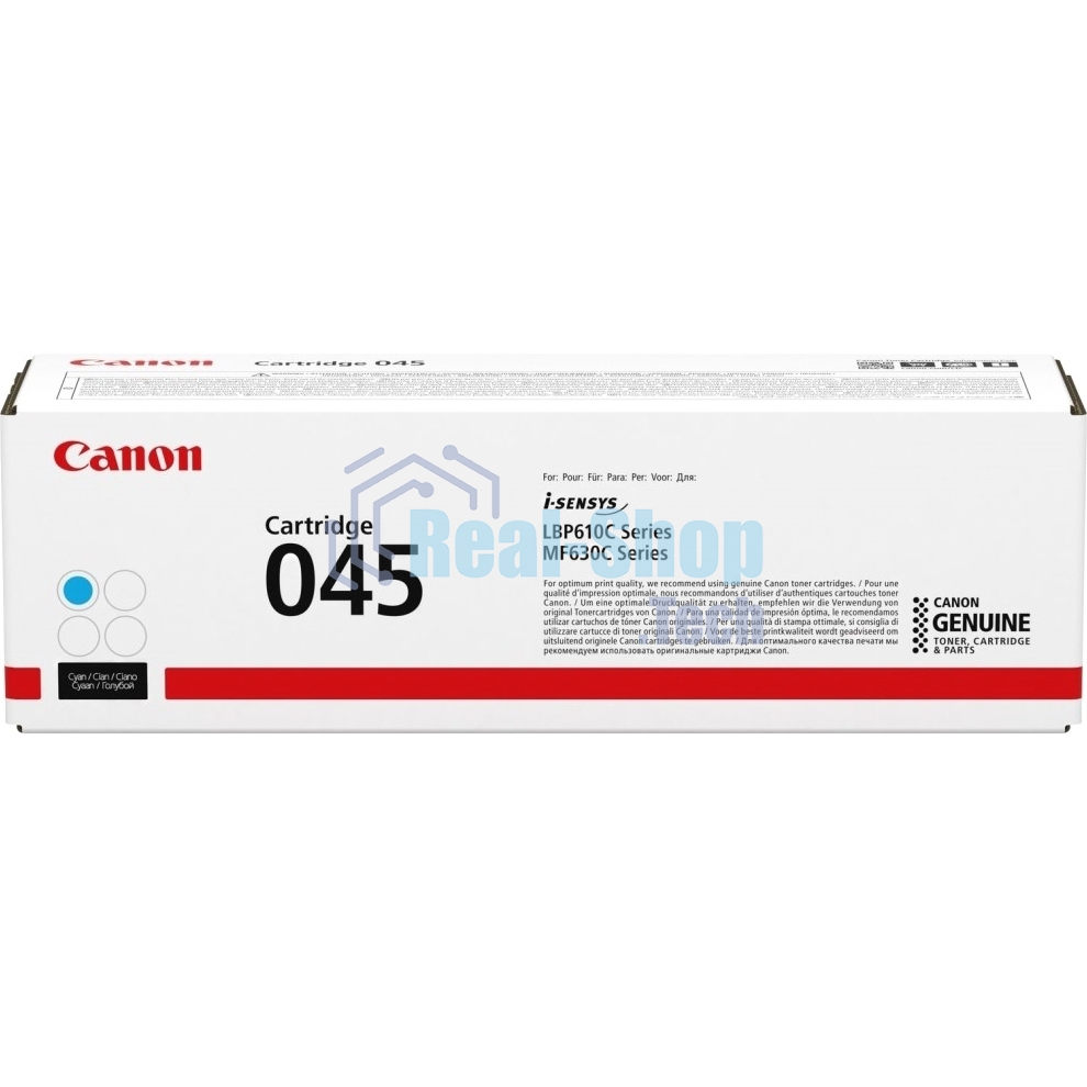 Картридж лазерный Canon 045C голубой, 1300 стр., для i-SENSYS MF631/633/635, LBP611