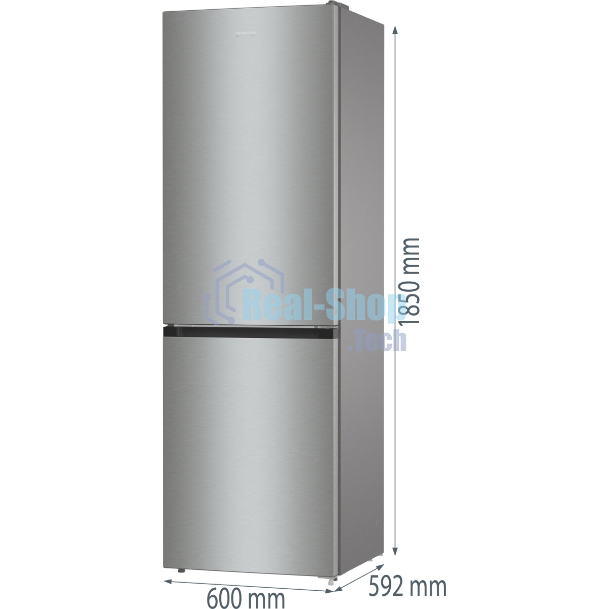 Холодильник Gorenje NRKE62XL серебристый металлик двухкамерный 203/99л морозилка снизу, No Frost