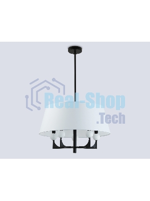 Люстра Ambrella light LH75150/5 BK/FR черный/белый матовый E14*5 max 40W D580*590