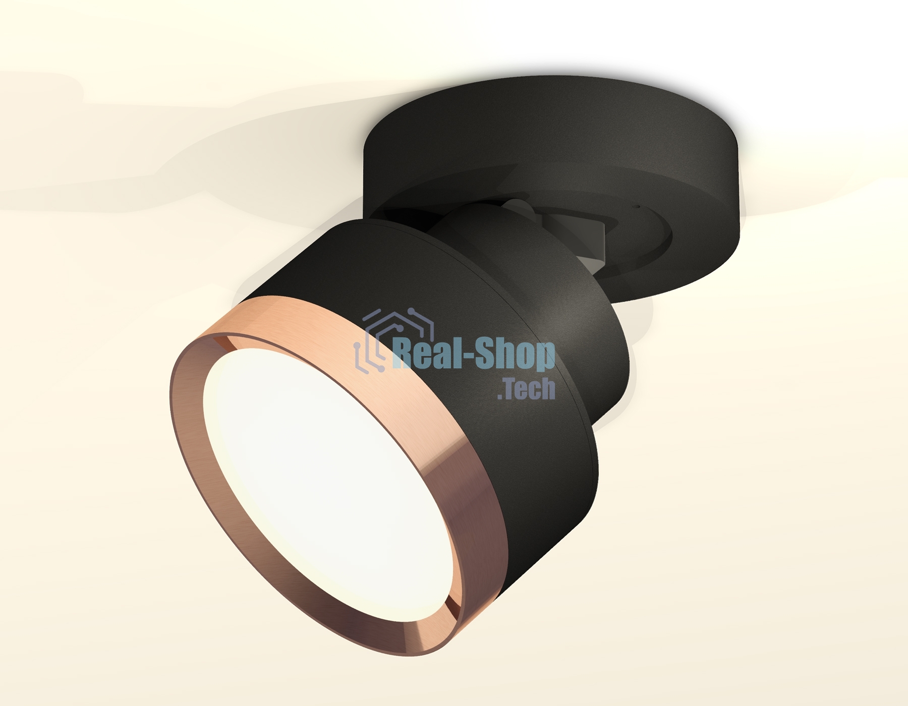 Светильник Ambrella Light XM8102005 SBK/PPG черный песок/золото розовое полированное GX53 (A2229, A2106, C8102, N8126)