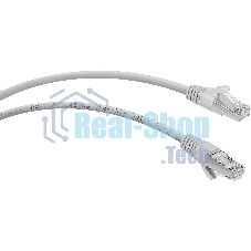 Шнур коммутационный Cabeus, кат. 5е, экр., F/UTP, RJ45/RJ45, LSZH, AWG24, 1м, серый